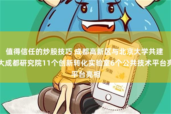 值得信任的炒股技巧 成都高新区与北京大学共建 北大成都研究院11个创新转化实验室6个公共技术平台亮相