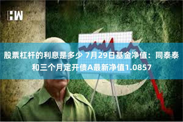 股票杠杆的利息是多少 7月29日基金净值：同泰泰和三个月定开债A最新净值1.0857