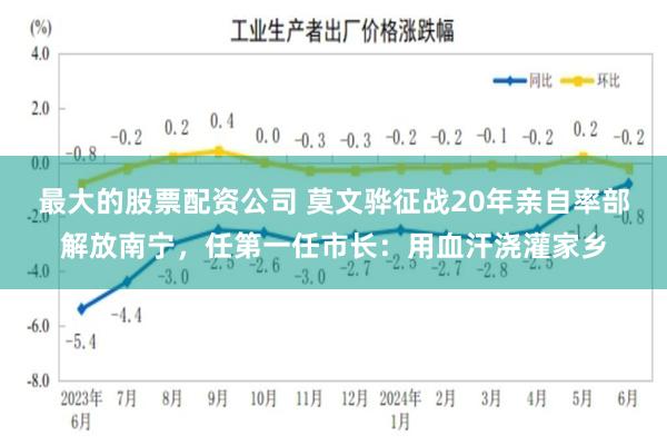 最大的股票配资公司 莫文骅征战20年亲自率部解放南宁，任第一任市长：用血汗浇灌家乡