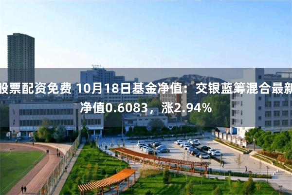 股票配资免费 10月18日基金净值：交银蓝筹混合最新净值0.6083，涨2.94%